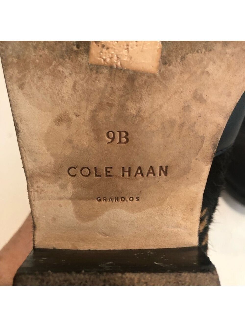 Cole Haan Size 9 leather and animal hair black ankle bootie. - Picture 10 of 12
